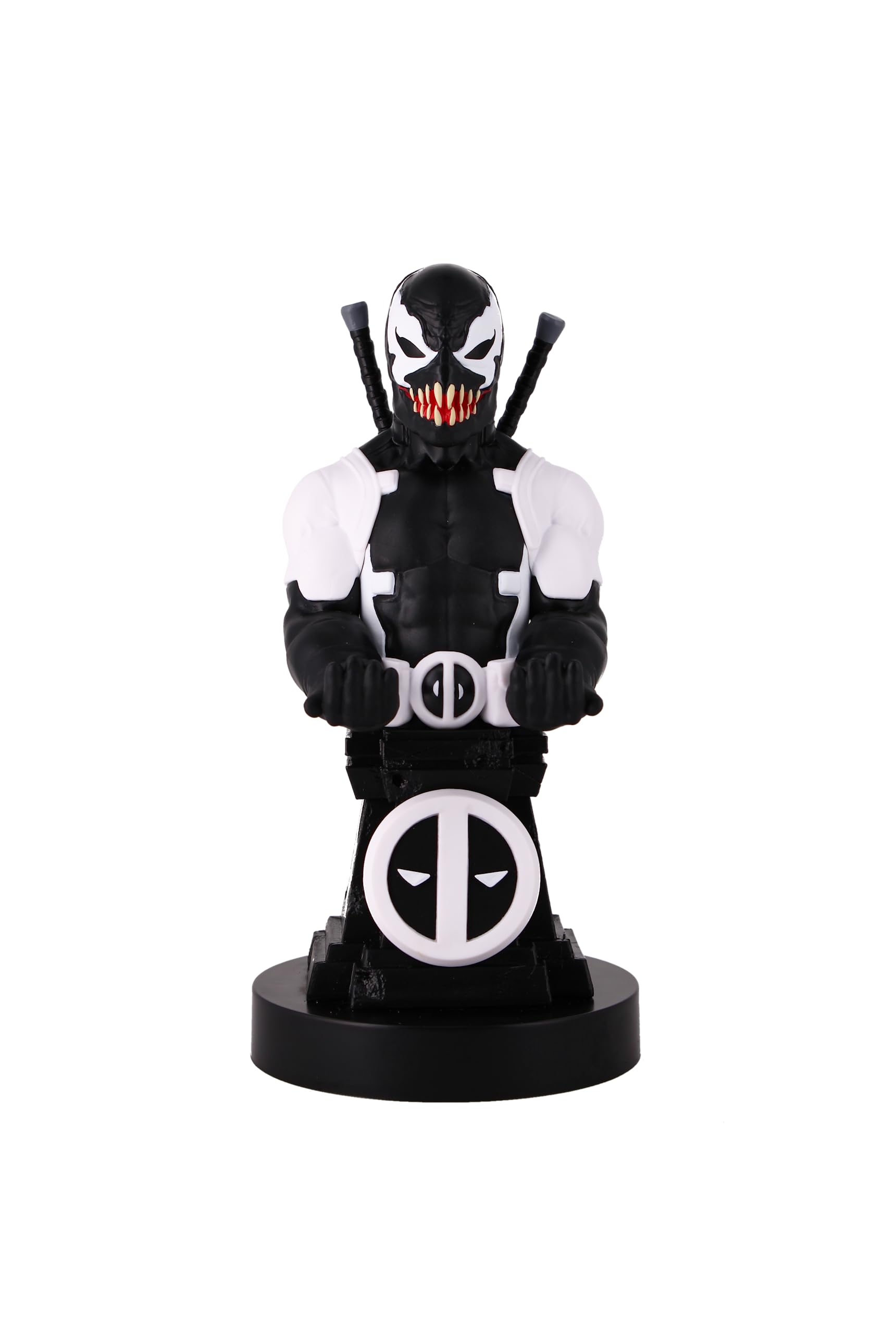 Cableguys Venom Gaming-Figur Marvel Deadpool Back in Black, Zubehör für Controller oder Smartphone-Halter, USB-Kabel im Lieferumfang enthalten, 20 cm