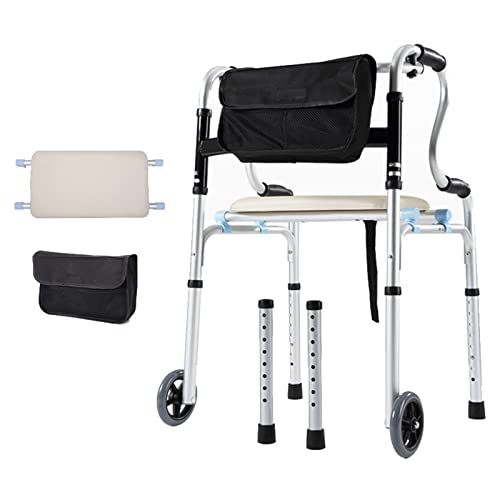 UYDJAKX Gehhilfe für Senioren, Leichter zusammenklappbarer Mobilitätsrahmen, Gehhilfe für ältere Menschen, höhenverstellbare Gehhilfen für Behinderte,D Star of Light