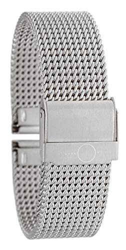 Eichmüller massives 18mm BandOh Edelstahl Milanaise Uhren Armband Silber