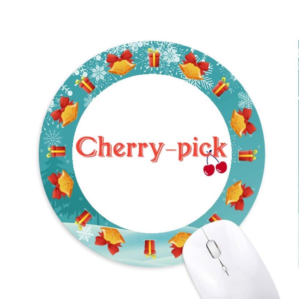 Interessantes Katzchward Cherry Pick Mousepad Round Rubber Mouse Pad Weihnachtsgeschenk