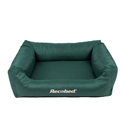 RecoBed EXLUSIVE Hundebett BALTICK Hundesofa Hundekorb Tierbett Großeauswahl Farbeauswahl Cordura Aussen (XL 120x90cm) (grün/Green)