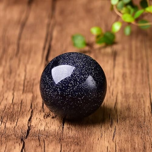 Natürlicher Kristall-Traum-Amethyst-Kugel, polierter Globus, Massageball, Reiki-Stein, Heimdekoration, exquisit kaixun (Color : Blue Sandstone, Size : 35-40mm)