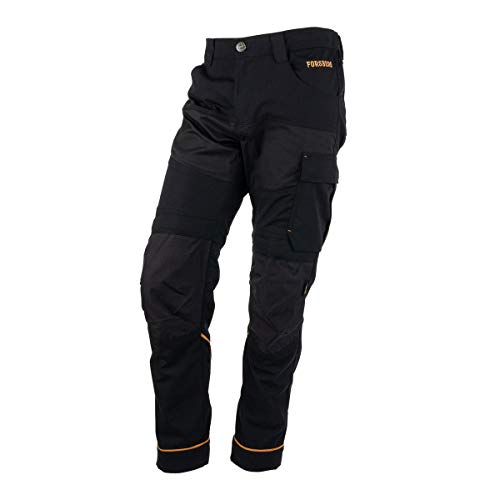 FORSBERG Lutsman Arbeitshose mit elastischen Stretchzonen, robuste Handwerkerhose mit Cordura® Stretch, Farbe:schwarz, Größe:48