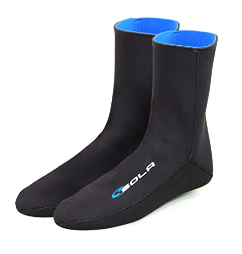SOLA Herren 2 mm Blindstitched Socke, schwarz/blau, L