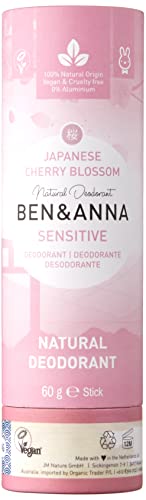 BEN&ANNA veganes Papertube Deo Sensitiv Japanese Cherry Blossom | zertifizierte Naturkosmetik Deocreme | plastikfreies Deodorant 60g