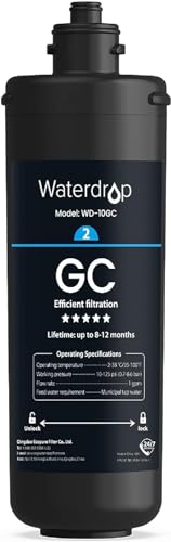 Waterdrop WD-10GC Wasserfilter unter der Spüle, Ersatz für Waterdrop TSA & TSB 3-stufiges Wasserfiltersystem unter der Spüle.