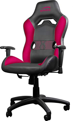 Speedlink LOOTER Gaming Chair - Gaming optimierter Stuhl mit verstellbarer Rückenlehne, Kunstleder, schwarz-pink