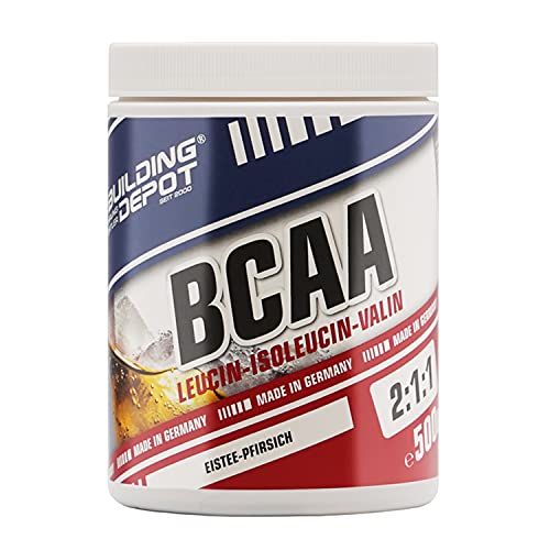 Bodybuilding Depot - BCAA Pulver 500g - Eistee Pfirsich | vegane Rezeptur | wichtige essentielle Aminosäuren | gute Löslichkeit in Flüssigkeiten