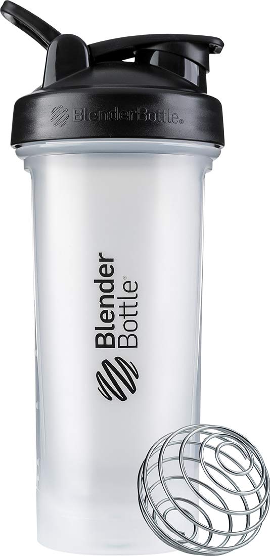 BlenderBottle Classic V2 Shaker-Flasche perfekt für Protein-Shakes und Pre Workout, 800 ml, transparent/schwarz