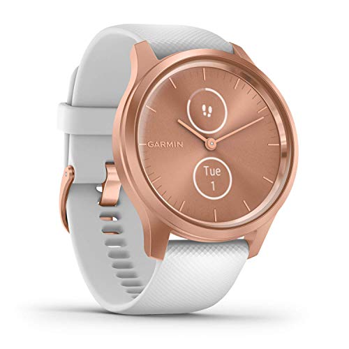 Garmin vívomove Style – stilvolle Hybrid-Smartwatch mit 2 brillanten AMOLED-Farbdisplays, Sport-Apps und Fitness-/Gesundheitsdaten, wasserdicht (Zertifiziert und Generalüberholt)