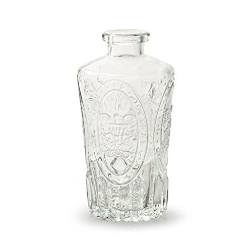12 x Vasen Dana im Vintage-Look mit toller Glasmusterung H 12 cm - Glasvasen - Blumenvase - Tischvase - Dekoflasche