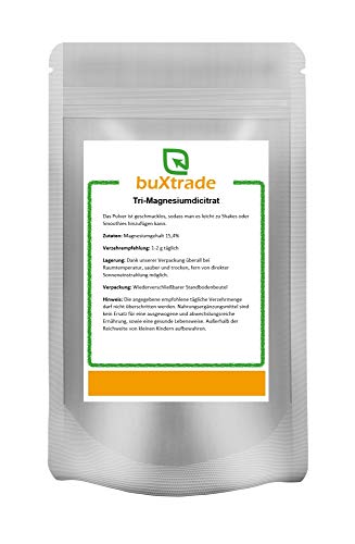 10 kg | Tri-Magnesiumdicitrat | Nahrungsergänzungsmittel | Pulver | Magnesium | Buxtrade