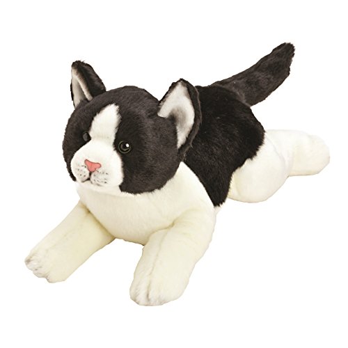Yomiko 12073 - Suki Gifts Plüschtier Katze, 36 cm, weiß/schwarz