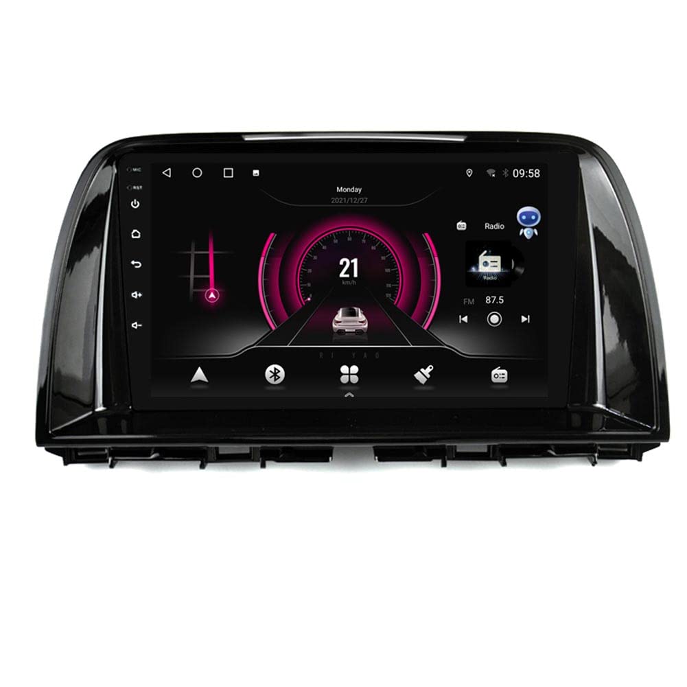 Autosion Android 10 Auto Player, GPS, Stereo-Haupteinheit Navi Radio Multimedia WLAN für Mazda 6 Atenza 2013 2014 2015 Lenkradsteuerung Eingebautes kabelgebundenes CarPlay