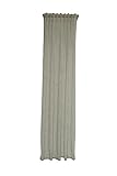 Homing halbtransparente gemusterte Gardine mit Streifen | dekorativer Vorhang Grau Terra Orange (1Stück) 245 x 140 cm (HxB)