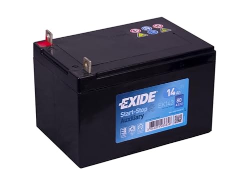 Exide EK143 Start-Stop Auxiliary AGM Stütz- und Backup-Batterie 12V 14Ah 80A