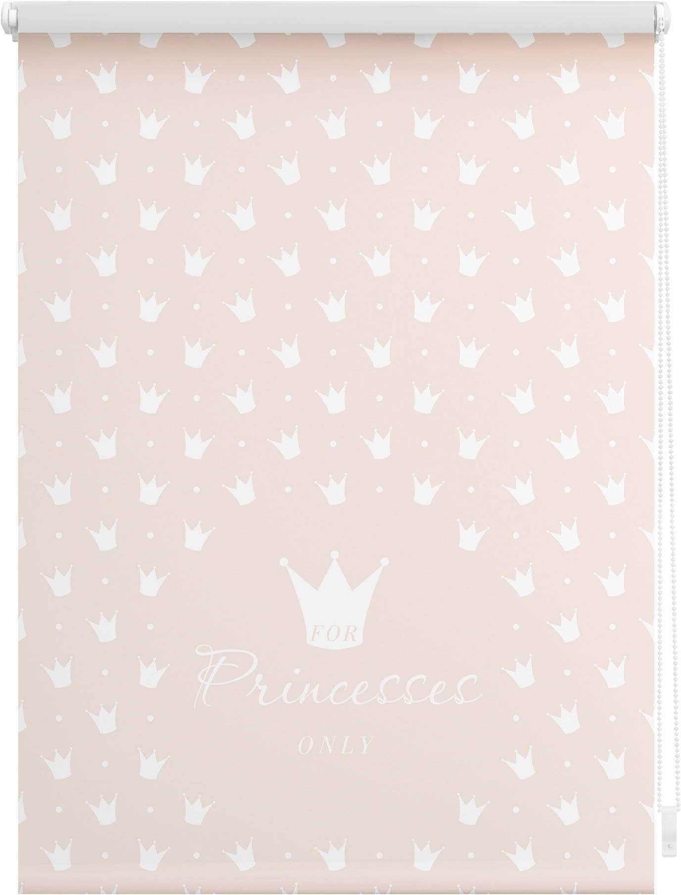 LICHTBLICK ORIGINAL Seitenzugrollo "Klemmfix Motiv Prinzessin Lilly", Lichtschutz, ohne Bohren, freihängend