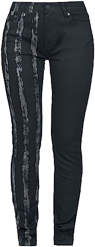 Forplay Striped Leg Stretch Denim Frauen Jeans schwarz W27L32 98% Baumwolle, 2% Elasthan Basics