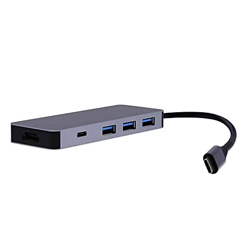 iClick USB-C-Hub (Typ C) 6 in 1, Grau