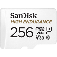 SanDisk High Endurance - Flash-Speicherkarte (microSDXC-an-SD-Adapter inbegriffen) - 256 GB - Video Class V30 / UHS-I U3 / Class10 - microSDXC UHS-I