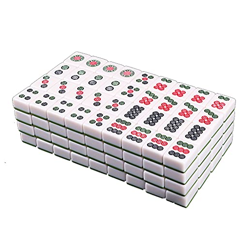 Suuim Mahjong-Set, MahJongg-Spielstein-Set, chinesische nummerierte Spielsteine, Mahjong-Set, Majiang Super-Mini-Reiseset, komplette Majong-Spielsets für Reisen, Partys, Familienspiele