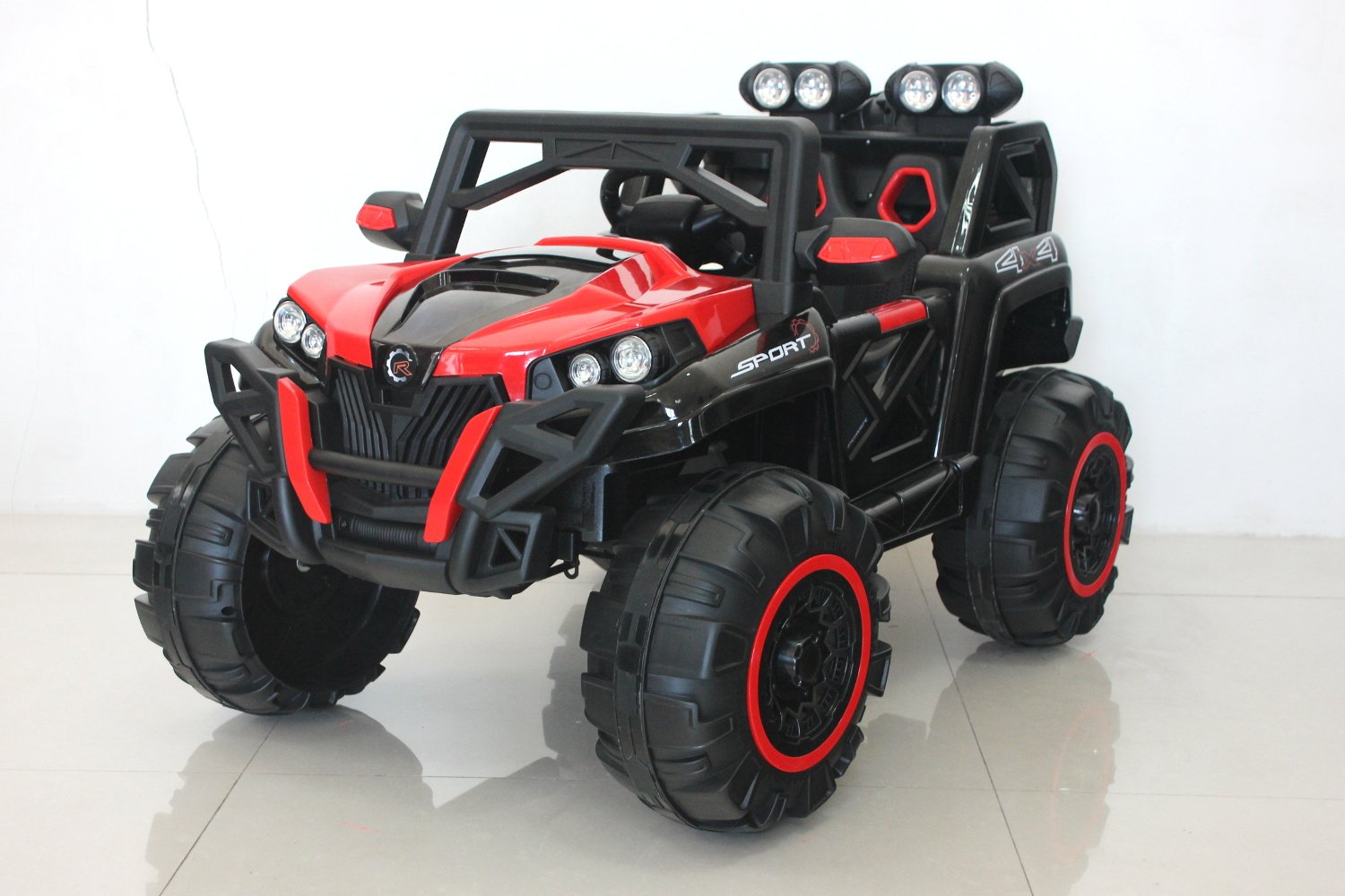 Kinderfahrzeug - Elektro Auto Buggy 898" - 2X 12V7AH Akku und 4 Motoren- 2,4Ghz Ferngesteuert +MP3 (Rot)