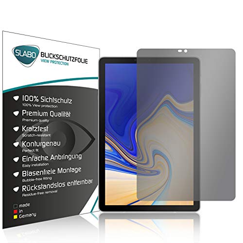 Slabo Blickschutzfolie für Samsung Galaxy Tab S4 T830 | T835 Sichtschutz Displayschutzfolie View Protection Schwarz - Privacy Made IN Germany