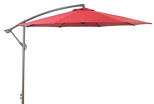 Freitragender Garten-Sonnenschirm mit Kurbel und Neigung, 3 m Terrassen-Sonnenschutz, UV-Schutz 50+, versetzter Garten-Terrassenschirm für den Außenbereich