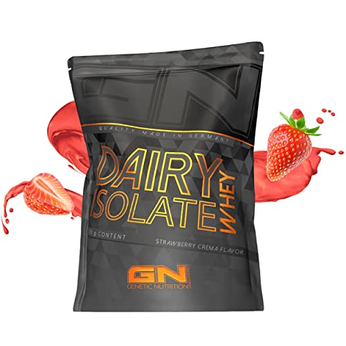 GN Laboratories 100% Dairy Whey Isolate 750g (Strawberry Crema) – Eiweißpulver zum Muskelaufbau – Proteinpulver für Protein Shake – Protein Pulver – Whey Protein Pulver – Whey Isolate