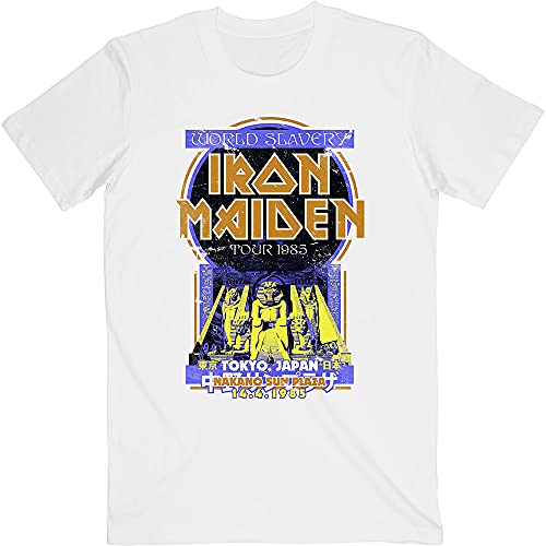 Iron Maiden Powerslave Japan Flyer offiziell Männer T-Shirt Herren (Large)