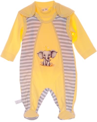Strampler und Hemdchen Set Baby Anzug 2tlg 44 50 56 62 68 74 aus reiner Baumwolle (4, 68-74)