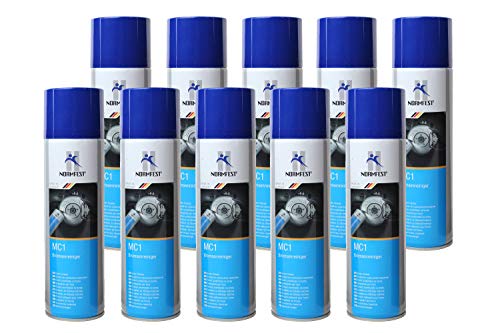 10x Normfest MC1 Bremsenreiniger Spray Entfetter Aerosol Inhalt je 500ml, gesamt 5000 ml)