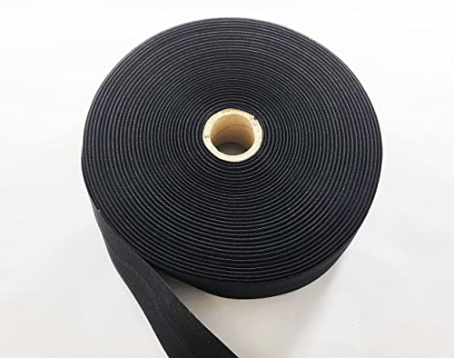 Gurtband Soft Bandbreite 50 mm, Bandfarbe schwarz auf Rolle Polyester 100 Meter