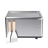 Ultratec Roll-Eismaschine, bereitet leckeres Eis für Ice Cream Rolls in nur 3 Minuten zu, Bedienung über eine Taste, vielfältige Sortenwechsel möglich, inkl. 2 Metallspachteln