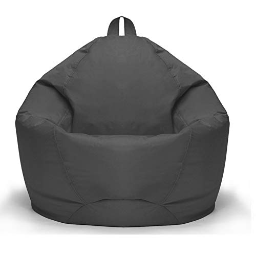 STTC Outdoorer Sitzsack Bezug ohne Füllung, 420D wasserdichtes Oxford Gartenmöbel Riesen-Sitzsack-Hülle für Kinder und Erwachsene, Kein Füllstoff,Dark Gray,100 * 120cm