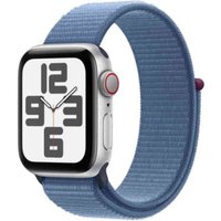 Apple Watch SE (GPS + Cellular) - 40 mm - Aluminium, Silber - intelligente Uhr mit Sportschleife - Stoff - Winter Blue - Handgelenkgröße: 130-200 mm - 32GB - Wi-Fi, LTE, Bluetooth - 4G - 27,8 g (MRGQ3QF/A)