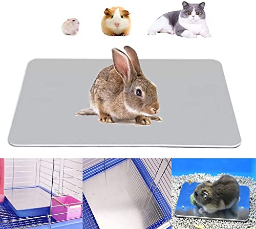 Kühlmatte für Kaninchen, Aluminium, für Hamster, Kühlung für Kaninchen, Welpen, Kätzchen, Meerschweinchen, Chinchilla und andere kleine Tiere, Kühlplatte, Eisbett, schnelle Kühlung
