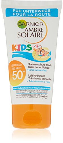 Garnier Ambre Solaire Sonnencreme Kids / Sonnenschutz-Milch für Kinder extra wasserfest / LSF 50+, 6er Pack - 50 ml