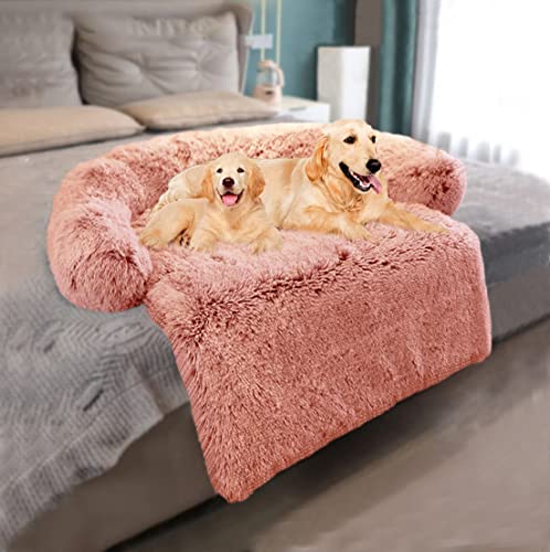 Yuly Komfortable Plüsch Hundematte, Rutschhemmendes Hundebetten, Waschbar Hundekissen, Hundematte mit Reißverschluss, Hundebett Geschenk für Hunde Katzen