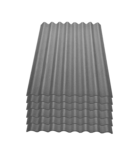 Onduline Easyline Dachplatte Wandplatte Bitumenwellplatten Wellplatte 6x0,76m² - grau