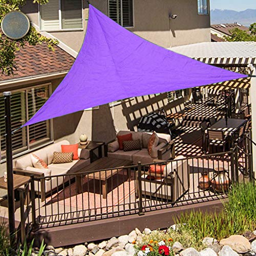 OldPAPA Sonnensegel Dreieck Sonnenschutz Block UV Wasserdicht Garten Balkon Schwimmbad Leichtgewicht, 6x6x6m, Dunkelviolett