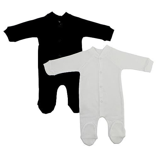 Bambini Interlock Black and White Closed-Toe Sleep & Play (Pack of 2) - Medium