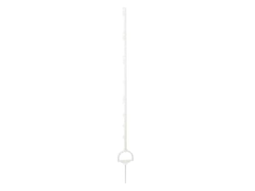 Kerbl Vollkunststoffpfahl mit Steigbügeltritt, 158cm, weiß, 5 Stück