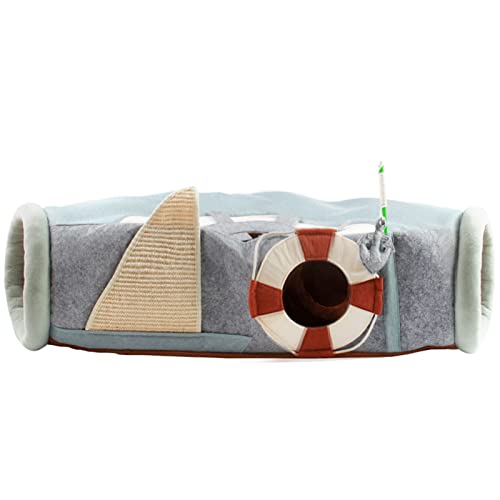 Suzanne Pet Toy Excellent Long Lasting Cat Play Tunnel Pet Interaktives Labyrinth Spielzeug Grau