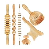Piarktoy 6 Teile/Set Holz Massage für Körperformung, Faszien Lymphdrainage Massagegerät Körper