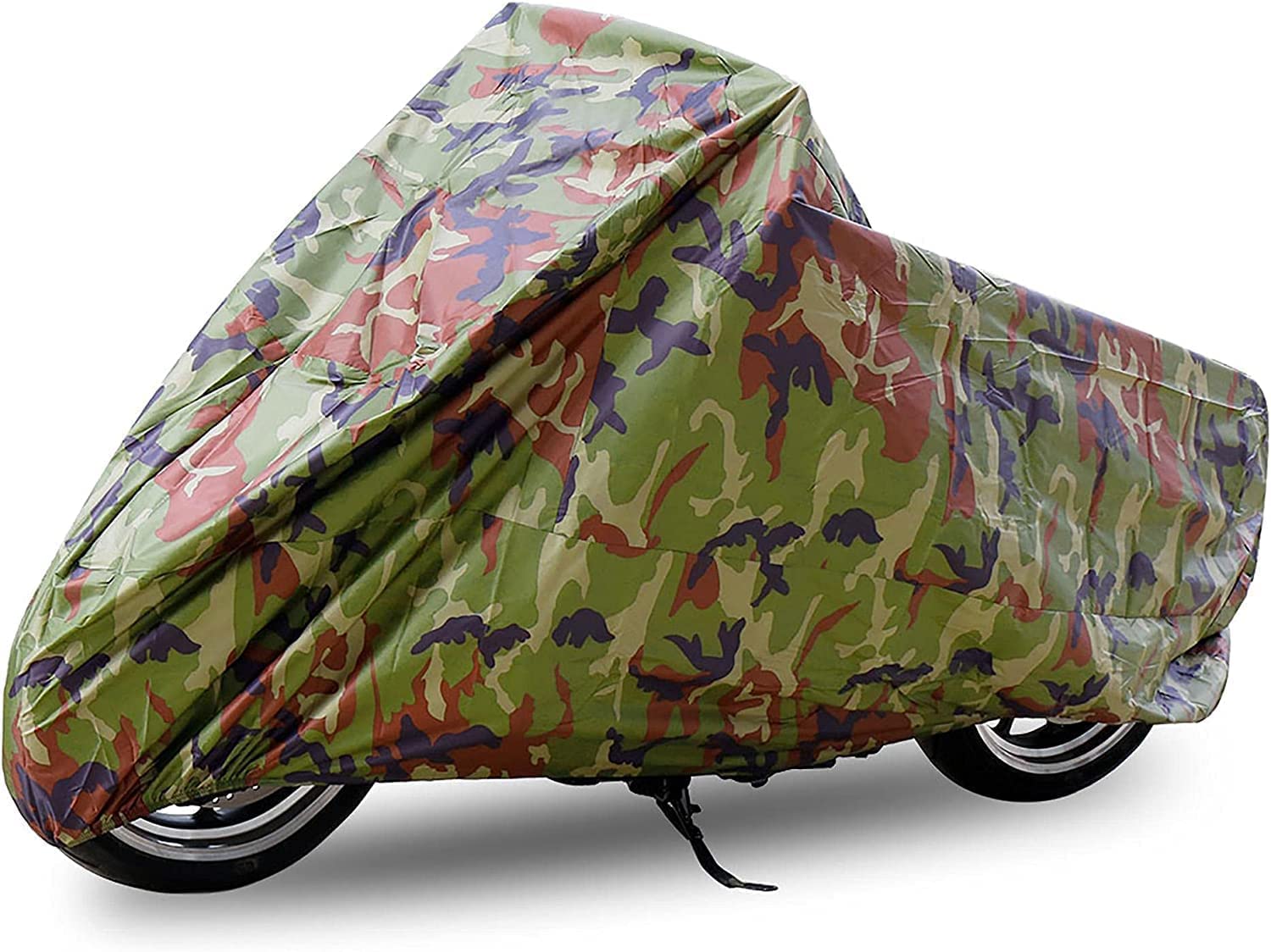 ANFTOP Wasserdicht Motorrad Abdeckung 3XL Camouflage Farbe UV Regen Schutz Staubdicht Breathable Scooter Motorrad Abdeckungen Mit Tragetasche Outdoor Cover Abdeckplane XXXL