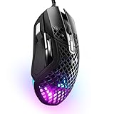 SteelSeries Aerox 5 - RGB Gaming-Mouse mit Öffnungen in der Oberfläche - Federleicht und wasserabweisend - Optischer TrueMove Air-Sensor mit 18.000 DPI