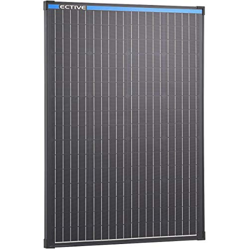 ECTIVE 12V 120W Monokristallines Solarmodul Black Edition mit 64 Zellen Solarpanel mit Sicherheitsglasplatte MSP120 Black in 13 Varianten 50-190 Watt