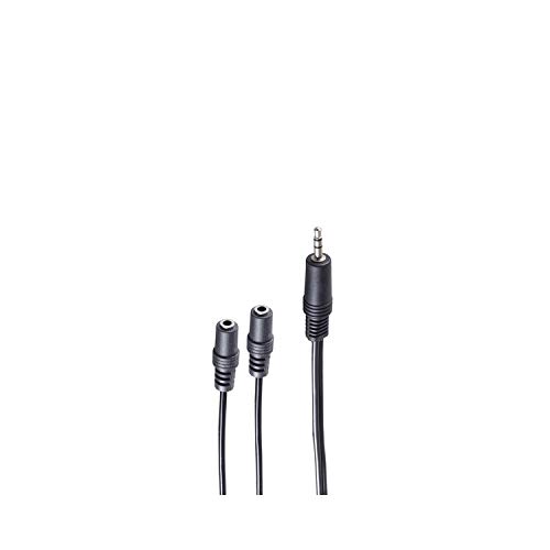 shiverpeaks BASIC-S Audiokabel, 3,5 mm Klinkenstecker - 2 x 3,5 mm Klinkenkupplung, 0,2 m, Klinkenstecker: stereo (BS30761)