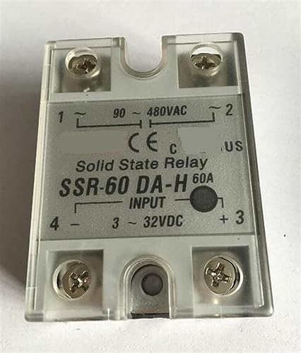 SSR-60DA-H 90-480VAC bis 3-32VDC 60A Halbleiterrelaismodul mit Kunststoffabdeckung 1St